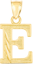 Load image into Gallery viewer, 10k Yellow Gold 0.45" Personalized Lighting Alphabet Letter A - Z Initial Charm Pendant with optional Extendable Chain Necklace