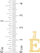 Load image into Gallery viewer, 10k Yellow Gold 0.45" Personalized Lighting Alphabet Letter A - Z Initial Charm Pendant with optional Extendable Chain Necklace
