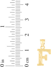Load image into Gallery viewer, 10k Yellow Gold 0.45" Personalized Lighting Alphabet Letter A - Z Initial Charm Pendant with optional Extendable Chain Necklace
