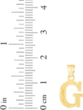 Load image into Gallery viewer, 10k Yellow Gold 0.45" Personalized Lighting Alphabet Letter A - Z Initial Charm Pendant with optional Extendable Chain Necklace