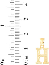 Load image into Gallery viewer, 10k Yellow Gold 0.45" Personalized Lighting Alphabet Letter A - Z Initial Charm Pendant with optional Extendable Chain Necklace
