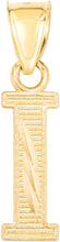 Load image into Gallery viewer, 10k Yellow Gold 0.45" Personalized Lighting Alphabet Letter A - Z Initial Charm Pendant with optional Extendable Chain Necklace
