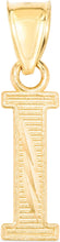 Load image into Gallery viewer, 10k Yellow Gold 0.45" Personalized Lighting Alphabet Letter A - Z Initial Charm Pendant with optional Extendable Chain Necklace