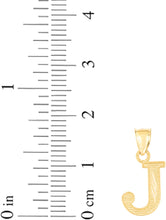 Load image into Gallery viewer, 10k Yellow Gold 0.45" Personalized Lighting Alphabet Letter A - Z Initial Charm Pendant with optional Extendable Chain Necklace