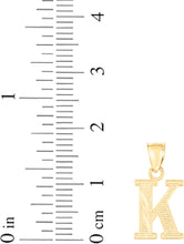 Load image into Gallery viewer, 10k Yellow Gold 0.45" Personalized Lighting Alphabet Letter A - Z Initial Charm Pendant with optional Extendable Chain Necklace