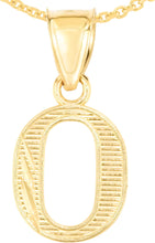 Load image into Gallery viewer, 10k Yellow Gold 0.45" Personalized Lighting Alphabet Letter A - Z Initial Charm Pendant with optional Extendable Chain Necklace