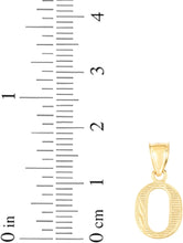 Load image into Gallery viewer, 10k Yellow Gold 0.45" Personalized Lighting Alphabet Letter A - Z Initial Charm Pendant with optional Extendable Chain Necklace