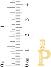 Load image into Gallery viewer, 10k Yellow Gold 0.45" Personalized Lighting Alphabet Letter A - Z Initial Charm Pendant with optional Extendable Chain Necklace