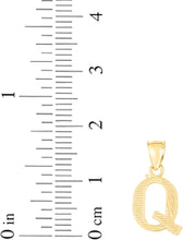 Load image into Gallery viewer, 10k Yellow Gold 0.45" Personalized Lighting Alphabet Letter A - Z Initial Charm Pendant with optional Extendable Chain Necklace