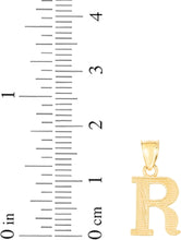 Load image into Gallery viewer, 10k Yellow Gold 0.45" Personalized Lighting Alphabet Letter A - Z Initial Charm Pendant with optional Extendable Chain Necklace