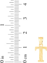 Load image into Gallery viewer, 10k Yellow Gold 0.45" Personalized Lighting Alphabet Letter A - Z Initial Charm Pendant with optional Extendable Chain Necklace