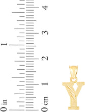 Load image into Gallery viewer, 10k Yellow Gold 0.45" Personalized Lighting Alphabet Letter A - Z Initial Charm Pendant with optional Extendable Chain Necklace