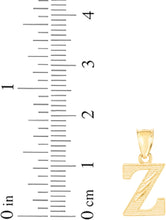 Load image into Gallery viewer, 10k Yellow Gold 0.45" Personalized Lighting Alphabet Letter A - Z Initial Charm Pendant with optional Extendable Chain Necklace
