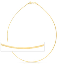 Load image into Gallery viewer, 14k Yellow Gold 1.5mm Round Omega Chain Necklace