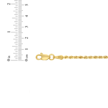Load image into Gallery viewer, 10k Yellow Gold 6mm Diamond Cut Lite Rope Chain Bracelet or Anklet