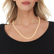 Load image into Gallery viewer, 10k Yellow Gold 6mm Diamond Cut Lite Rope Chain Necklace