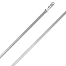 Load image into Gallery viewer, 14k White Gold 3mm Solid Herringbone Chain Necklace and Bracelet Set
