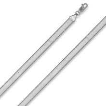 Load image into Gallery viewer, 14k White Gold 4.5mm Solid Herringbone Chain Necklace