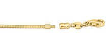Load image into Gallery viewer, 14k Yellow Gold 1.5mm Round Omega Chain Necklace