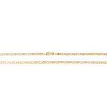 Load image into Gallery viewer, 10k Tri-Color Gold 3.3mm Valentino Link Chain Bracelet or Anklet