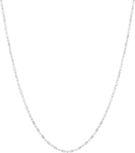 Load image into Gallery viewer, 14k White Gold Diamond Cut Bar & Bead Chain Necklace
