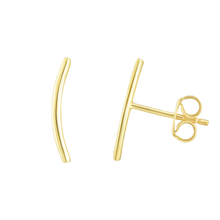 Load image into Gallery viewer, 14k Yellow Gold 15mm Small Polished Ear Climber Earrings