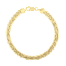 Load image into Gallery viewer, 14k Yellow Gold 2.6mm or 5.3mm Oval Snake Chain Bracelet