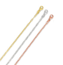 Load image into Gallery viewer, 14k Yellow Gold 1.5mm Solid Paperclip Link Chain Necklace