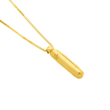 Load image into Gallery viewer, 14k Yellow Gold 15mm Helium Balloon Initial Letter A Pendant with 18" Inch Box Chain Necklace