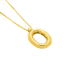 Load image into Gallery viewer, 14k Yellow Gold 15mm Helium Balloon Initial Letter A Pendant with 18" Inch Box Chain Necklace