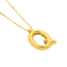 Load image into Gallery viewer, 14k Yellow Gold 15mm Helium Balloon Initial Letter A Pendant with 18" Inch Box Chain Necklace