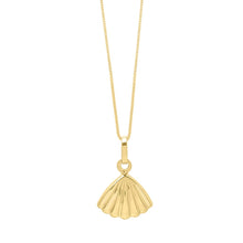 Load image into Gallery viewer, Floreo 10K Yellow Gold 15.5mm Sea Shell Charm Pendant Necklace
