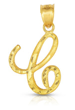 Load image into Gallery viewer, 10K Gold Charm Pendant Necklace Letter A-Z Personalized Alphabet Initial Name