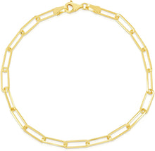 Load image into Gallery viewer, 10k Yellow Gold Paperclip Link Bracelet or Anklet

