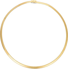 Load image into Gallery viewer, 14k Yellow Gold and 925 Sterling Silver 5mm Reversible Omega Chain Necklace