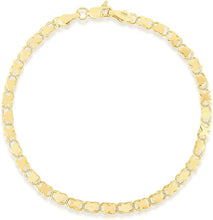 Load image into Gallery viewer, 10k Yellow Gold XOXO X and Heart Double Link Bracelet, 3.5mm