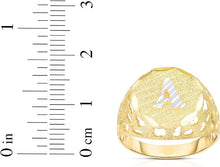 Load image into Gallery viewer, Men's 10k Two-Tone Gold Round A-Z Initial Ring