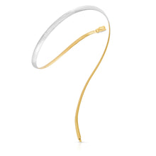 Load image into Gallery viewer, 14k Yellow Gold and 925 Sterling Silver 5mm Reversible Omega Chain Necklace