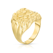 Load image into Gallery viewer, Floreo Men's 10k Yellow Gold 17.5mm Lite Square Nugget Ring