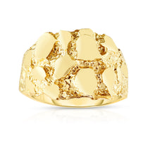 Load image into Gallery viewer, 10k Yellow Gold 13.5mm Round Dense Nugget Ring