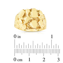 Load image into Gallery viewer, 10k Yellow Gold 13.5mm Round Dense Nugget Ring