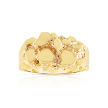 Load image into Gallery viewer, 10k Yellow Gold 11mm Uneven Dense Nugget Ring