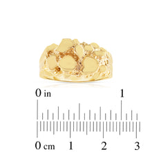 Load image into Gallery viewer, 10k Yellow Gold 11mm Uneven Dense Nugget Ring
