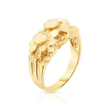 Load image into Gallery viewer, 10k Yellow Gold 11mm Uneven Dense Nugget Ring