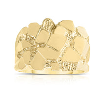 Load image into Gallery viewer, Floreo Men's 10k Yellow Gold 16mm Uneven Dense Nugget Ring