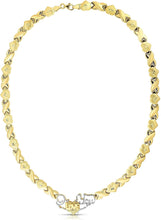 Load image into Gallery viewer, 10k Yellow Gold XOXO and Heart"I Love You" Lightweight Necklace or Bracelet (Optional Jewelry Set)
