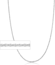 Load image into Gallery viewer, 10k Yellow Gold 1.5mm Sparkle Criss Cross Chain Necklace
