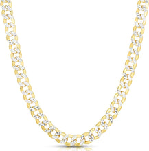 Load image into Gallery viewer, 10k Two Tone Fine Gold 6.5mm Lightweight Curb Chain Necklace

