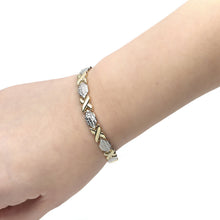 Load image into Gallery viewer, 10k Fine Gold Stampato Xoxo Friendship Hugs and Kisses Chain Bracelet