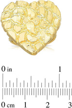 Load image into Gallery viewer, 10k Yellow Gold Small or Large Heart Nugget Ring